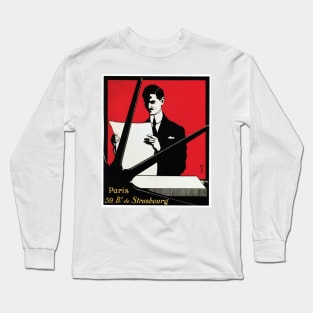 PARIS 59 Boulevard de Strasbourg FRENCH LITHOGRAPHY PUBLISHING HOUSE Vintage Art Deco Long Sleeve T-Shirt